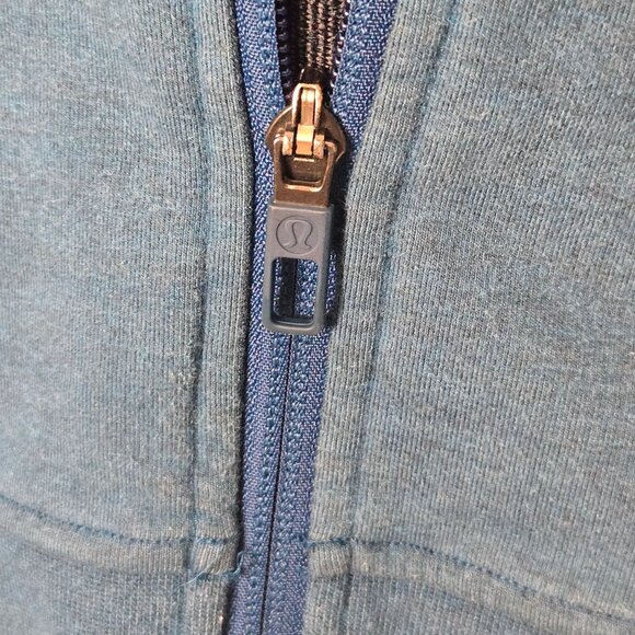 Lululemon Men's Size XL City Sweat Full-Zip Hoodie Sweatshirt Poseidon Blue - Picture 9 of 9